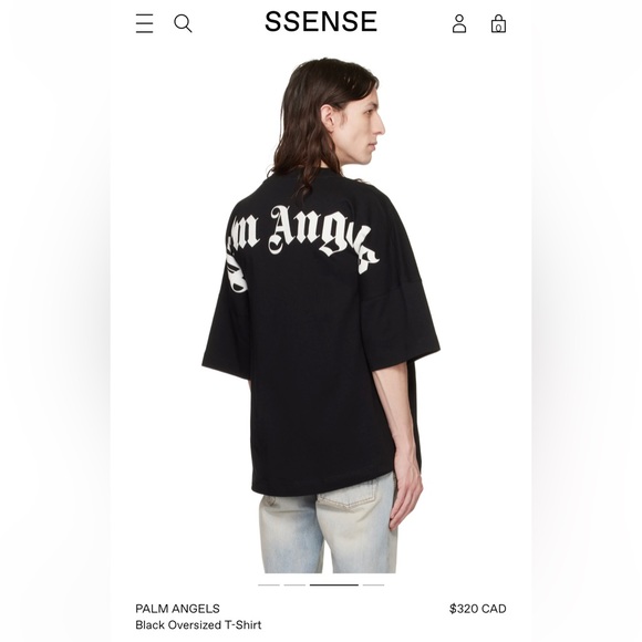 Palm Angels Black Oversized Shirt FIRM - Picture 1 of 6